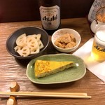 Ryouriyuu - 酢蓮根、鯛の子、お通しは卵焼き