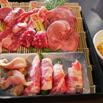Ippodou - A5黒毛和牛焼肉ｺｰｽ：最初に必ず出てくる肉ｾｯﾄ