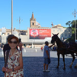 Alitalia Lounge Gate E - ポポロ広場であの馬と再会