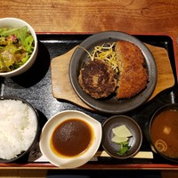 和牛料理 要 - 黒毛和牛100%ハンバーグ&黒毛和牛コロッケ定食