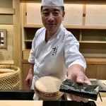 日本橋蛎殻町 すぎた - 帆立の磯辺焼き