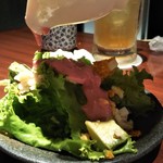 寧々家 - ビーツソースを掛けて頂きます。