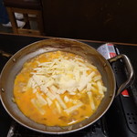 h Sumibiyaki Kisaburou No Yakitori - 鍋締めの一つ追いチーズでリゾットに