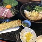 荒木伝次郎 - 天然はまちの海鮮丼セット♪ 1.080円