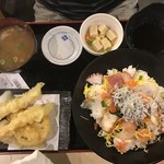 鯛将丸 - 8月2日海鮮ちらしと天ぷら