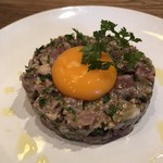 Smoked beef rib roast tartare