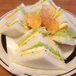 ピノキオ - タマゴサンド。タマゴは卵焼きがはさまれてます。