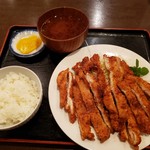 釜半 - 若鶏の唐揚げ定食　750円