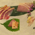 市岡45 - オープン期間限定の鶏刺膳 \1000