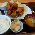 Manten Shokudou - メガから揚げ定食650円