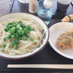 岸井うどん - かけうどん・ナス天
うどん（小）なのに ボリュームある