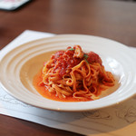 ラ トラットリア デイ グーフィ - トリッパのトマトソース タリアテッレ☆