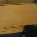 手打ちそば くちいわ - 座敷席から見た打ち台。