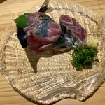 会津郷土料理居酒屋 我夢酒楽 - さんまの お造り ♪   斬新な ビジュアル (*ºoº*)！