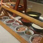 Tides - ②ビストロエリア　パスタの実演用具材