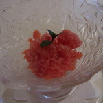 トラットリア・アルベロ - ドルチェ／ブラッドオレンジのシャーベット