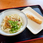 純手打うどん よしや - 牛ゴボウうどんと、ちくわ天