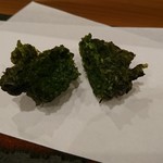 手打蕎麦 松竹庵 ます川 - 静岡産の青海苔を天ぷらで❗