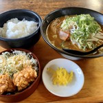 北海らーめん - 唐揚げセット