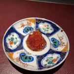 赤坂 渡なべ - 筋子 これもご飯に合う。お酒にも。ちょっと塩辛いのがいい。