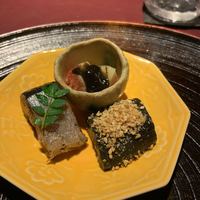 赤坂 渡なべ - いちじく、茄子、秋刀魚？ 日本酒にも合うし、白いご飯にも合う。 いいアテ。