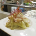 トリワイン ＰＩＫＯＳＨＨＨＵ - 茄子と鶏肉のホワイトバルサミコマリネ