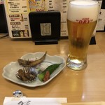 いな穂 - お通しと生ビール