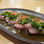 ふく田 - お通し　ぶりタタキ