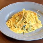 カッチャアルテゾーロ - ベーコンとかぼちゃのクリームソース