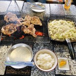 東千歳バーベキュー - バーベキュー×2・野菜炒め×2・ごはん×1