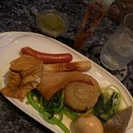 たらんBAR - 28周年パーティーのおでん　※薬味は辛子と柚子胡椒