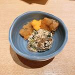 隠れ家居酒屋×個室 とりうお - 【箸休め】秋刀魚の南蛮漬けと青菜の白和え　黄味酢掛け