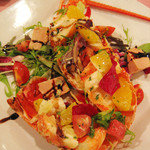 オステリア ガウダンテ 神戸元町東店 - 伊勢海老のサラダ仕立て。オレンジが最高!