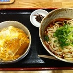 もちもち麺工房松 - ミニかつ丼セット（冷ぶっかけ）♪