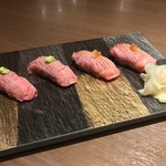 oishiiyamagatanoomisekandatoriumi - おいしい山形のお店 神田鳥海(とりうみ)(東京都千代田区内神田)特選肉寿司 四貫 2,000円