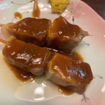 Marutakaya - 豚串の味噌が今日は濃い。