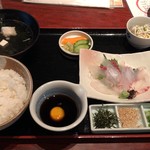 Oidenka - 宇和島風鯛めし ご飯大盛り（１３００円）