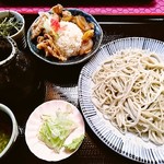 Bikyuu - ざるそばセット（ミニ豚丼）1,100円