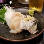 Sushi Choushimaru - 刺身盛り　アオリイカ、貝3種類、いわし
