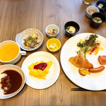 Kafe Resutoran Rabenda- - 1Fラベンダーでの朝食は種類も豊富でオリジナルカレーと京都のおばんざいがおすすめ！