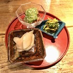 酒井商会 - 青りんごと新生姜の狩り 煮蛸叩きおくら あまにし貝と枝豆の旨煮