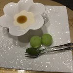 御宿 やなだ屋 - きな粉プリンとシャインマスカット