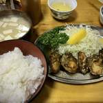 とんかつ 万平 - カキバター定食 2000円