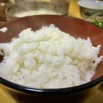 とんかつ 万平 - ご飯はふっくら美味しいお！