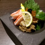 Koshitsu Izakaya Sanchoku Sengyo Mikuri - 蟹みそ胡瓜