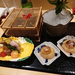 銀座 しのはら - 八寸(隣のお客さんと二人分の八寸)