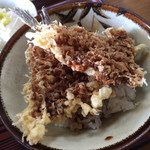 栄屋食堂 - ハゼ天丼(ミニ)  淡白な白身魚ですが、モチっとした食感です。