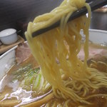 ラーメン ふくや - 醤油ラーメンの麺のアップ　【　２０１２年２月　】