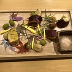 旬菜 おぐら家 - 丹波栗、鳴門金時、銀杏の吹寄せ揚げ