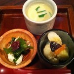 きはるの胡麻鯖や - 前菜３点盛